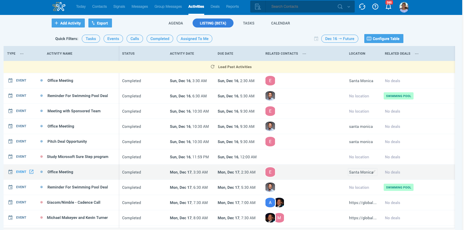 nimble activity tracking