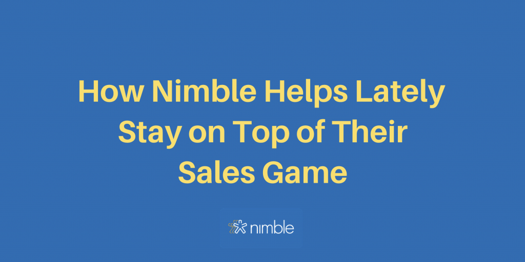 Nimble Helps Sales Game