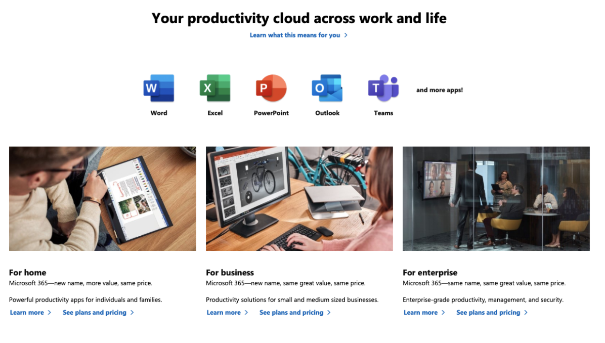 microsoft 365 productivity suite