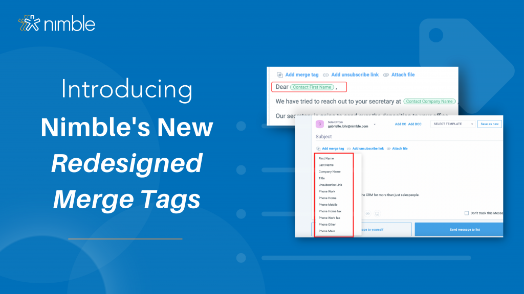 Nimble's Redesigned MergeTags