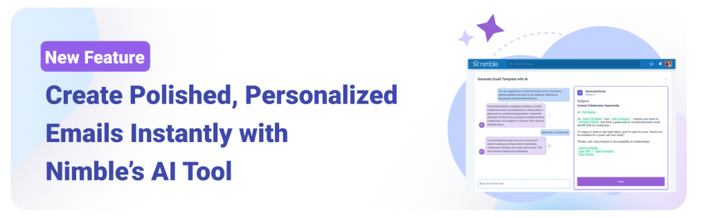 Create Polished, Personalized Emails Instantly with Nimble’s AI Tool