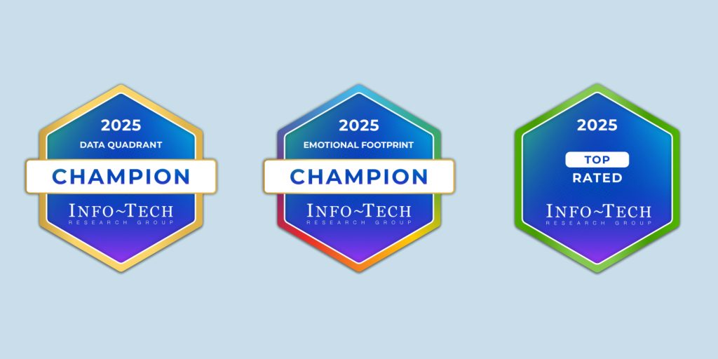 Customer review from Viveka V., a small business founder, praising Nimble CRM's web forms, email sequences, and relationship-first focus as an intuitive tool for scaling outreach.
