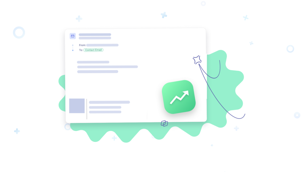 Digital illustration of a team using CRM follow-up automation to manage web form contacts.