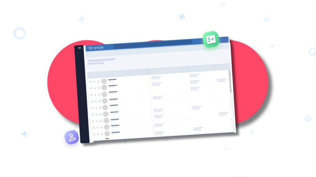 how to choose a CRM — Nimble CRM contact management dashboard