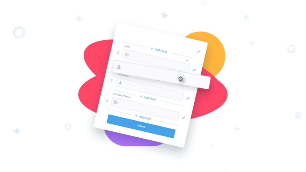 A conceptual 3D illustration showing a website contact form instantly routing a lead into a CRM dashboard for automated sales follow-up.