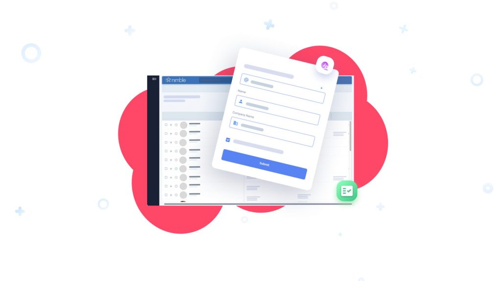 A diagram showing how to sync contact forms with CRM to turn a web submission into a detailed contact record with lead enrichment.