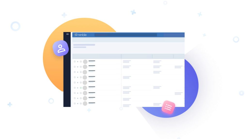 A CRM contact record wireframe showing how to build a prospect list with organized lead data and communication history.