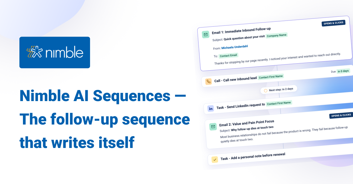 Nimble Launches AI Sequences: The Follow-Up You Never Had Time to Build