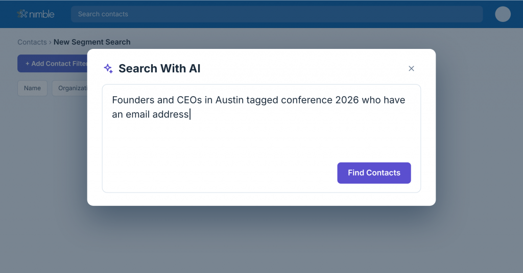 AI contact search